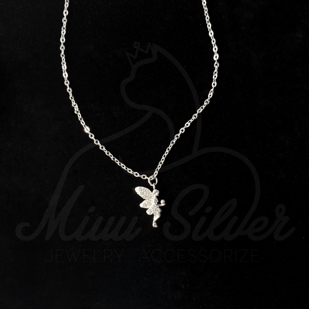 Vòng cổ bạc nữ Miuu Silver dây chuyền bạc 925 thiên thần Tinker Bell Necklace