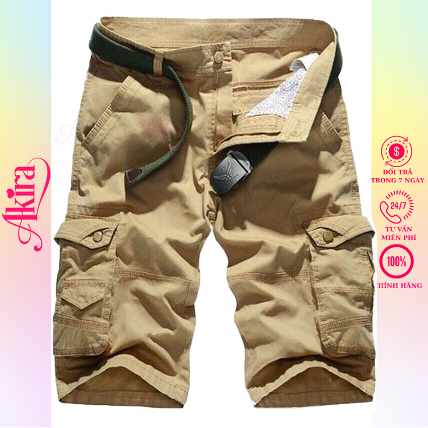 Quần short kaki túi hộp nam co giãn nhẹ cao cấp
