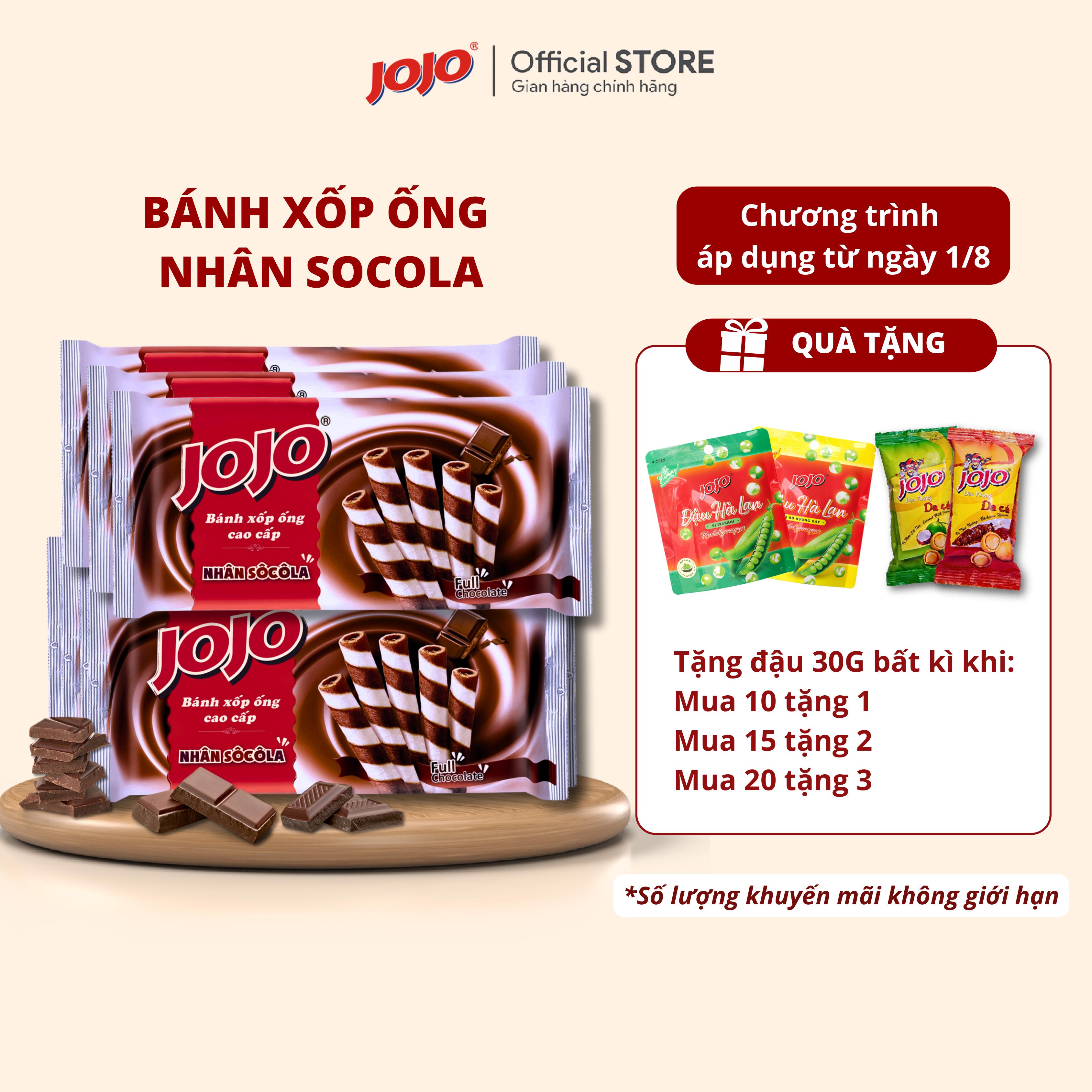 Combo bánh xốp ống jojo nhân sôcôla 115g