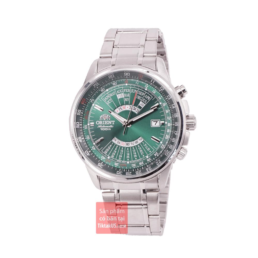 Đồng hồ nam dây thép không gỉ Orient Multi Year FEU07007FX đường kính mặt 42mm, độ chịu nước 10ATM, trữ năng lượng 41 tiếng khi nạp đầy cót
