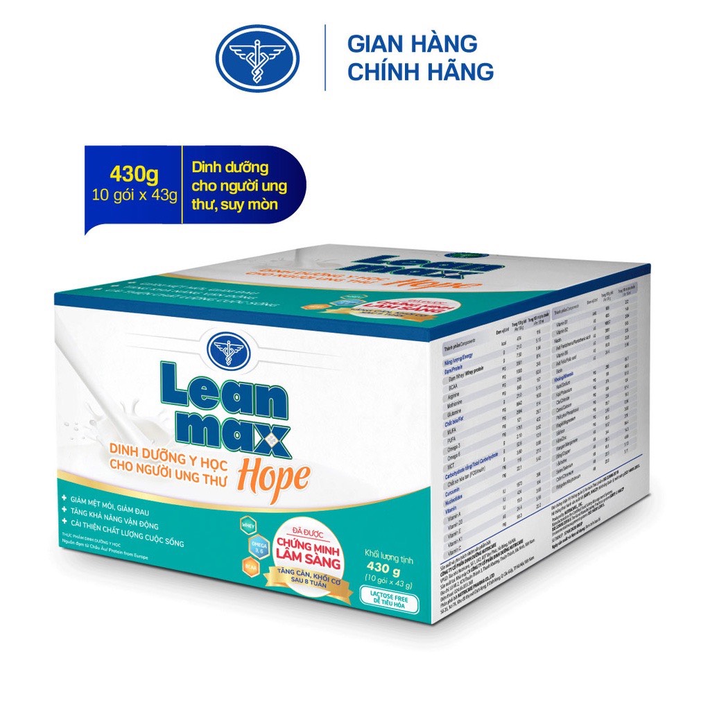 Sữa lean max hope hộp giấy 430g