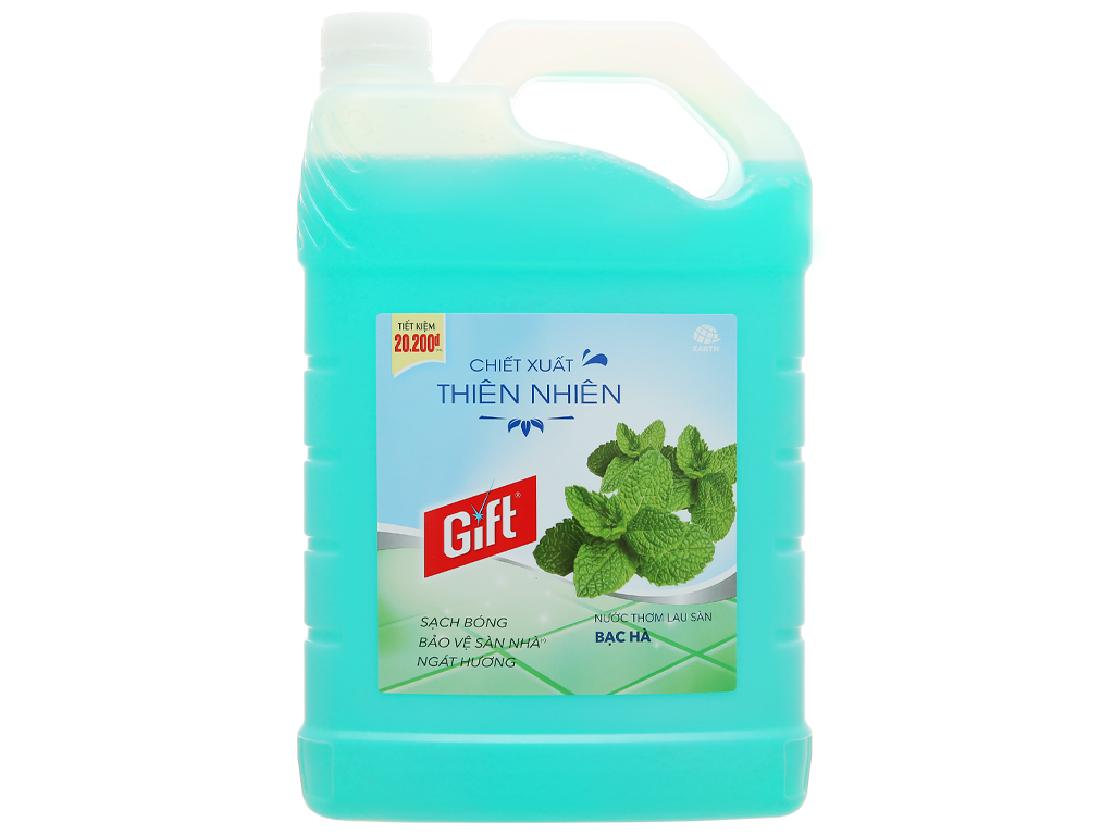 Nước lau sàn Gift hương bạc hà can 3.8kg