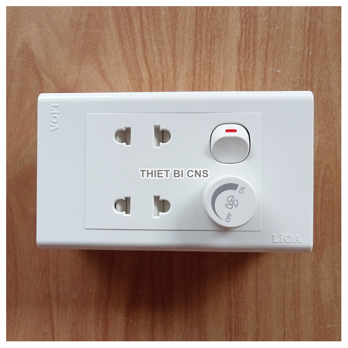 Bộ Công tắc - Ổ cắm - Điều tốc quạt 400VA LiOA Chính hãng