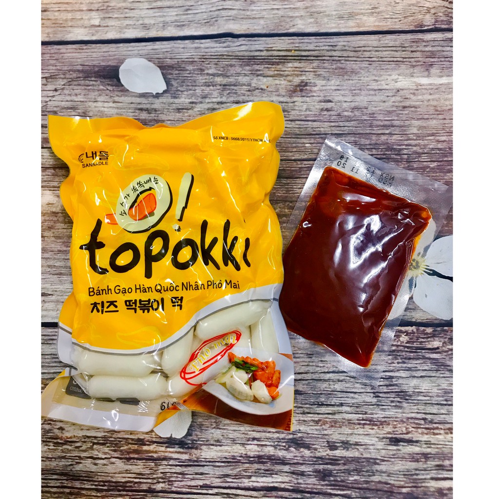 500G TOKPOKKI NHÂN PHÔ MAI KÈM 100G NƯỚC SỐT HÀN QUỐC_TiTiMart