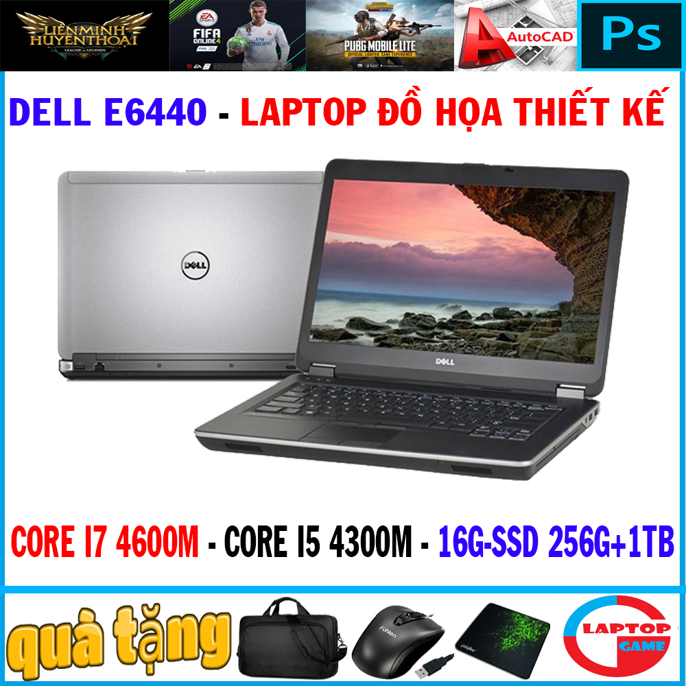 ❡▫✔ [Trả góp 0 ]khủng đồ họa Dell E6440 Core i7 4600M Core i5 4300MRam 16G SSD 128 HDD 1TB Màn 14in Dòng máy đồ họa mỏng nhẹ bền bỉ