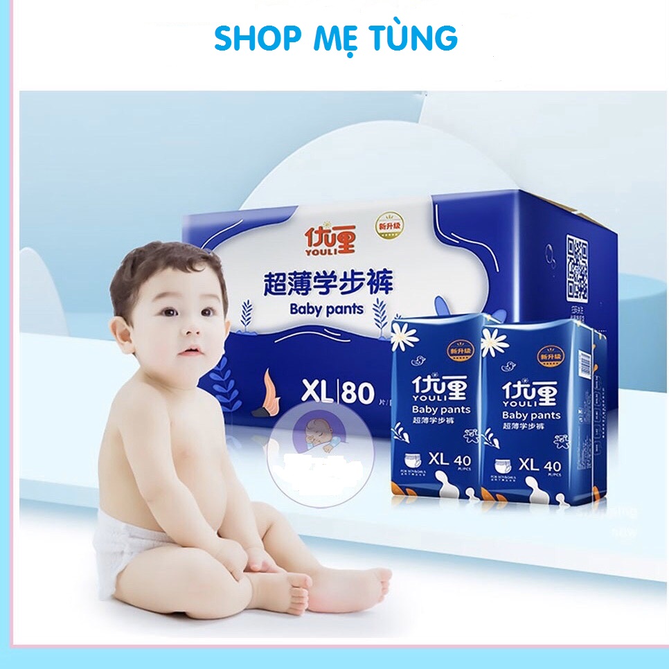 Tã bỉm dán youli xanh đủ size s56/m44/l42/xl40/xxl36/xxxl34