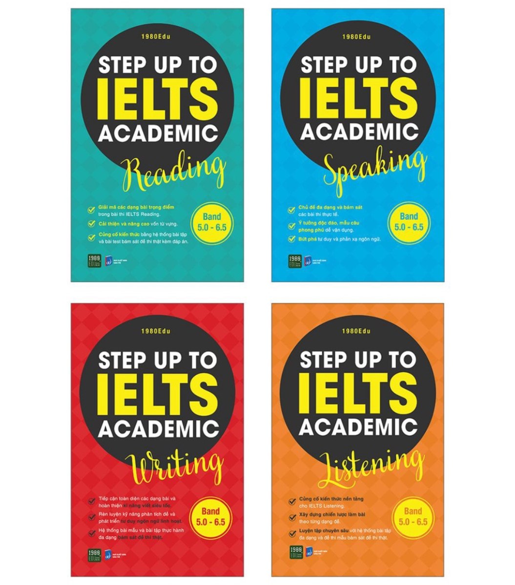 Sách - Combo Step Up To Ielts Academic (Bộ 4 Cuốn) - 1980 - Newshop |  Lazada.Vn