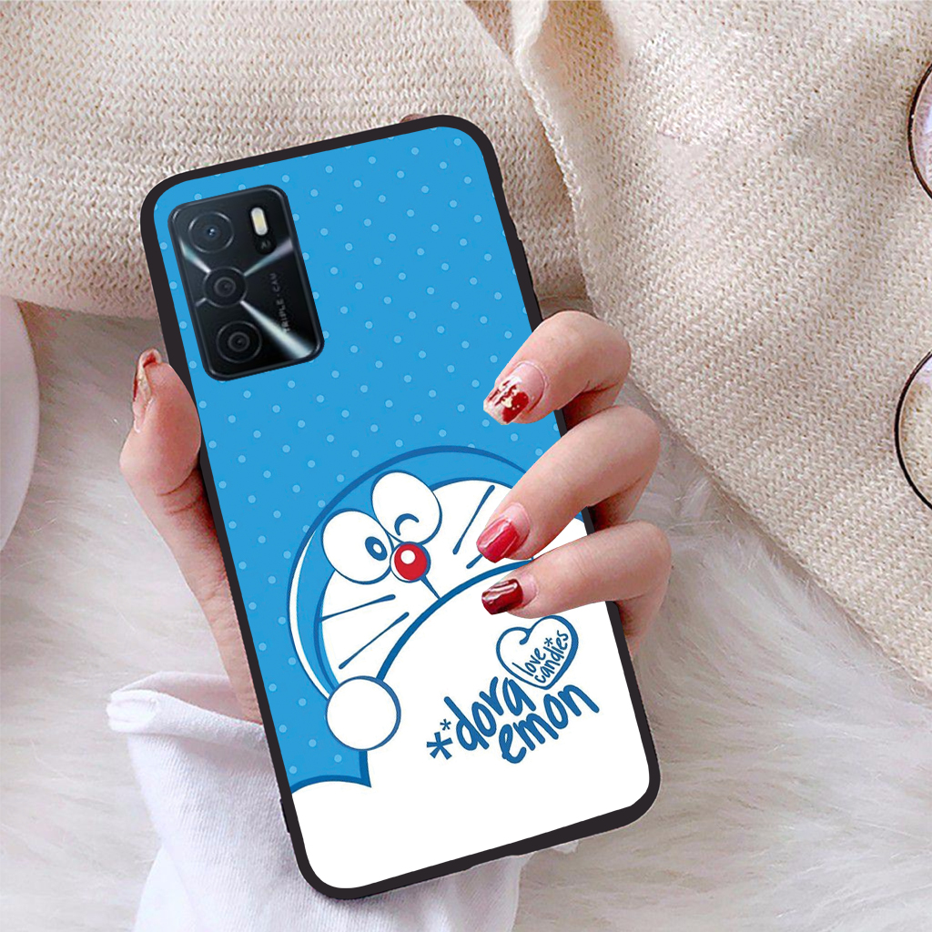 Ốp lưng iCase dành cho Oppo A16 viền dẻo TPU BST Mèo Máy Thông Minh