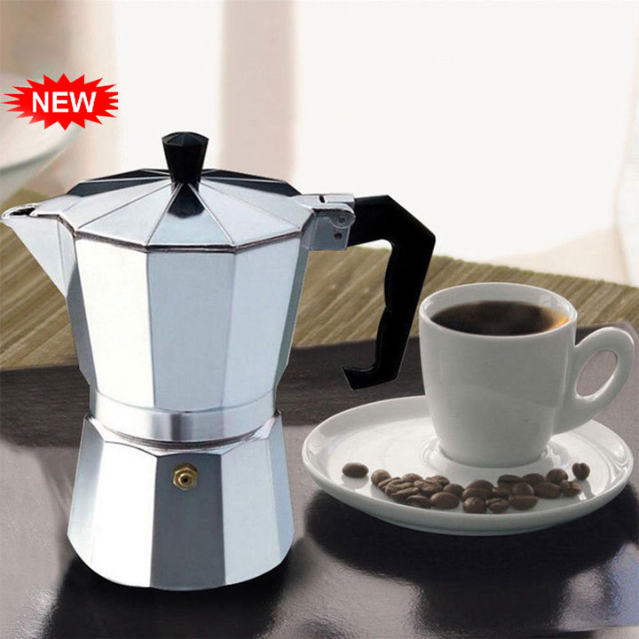 Bình pha cafe Moka 6CUP300ML . bình pha cà phê espresso đun lửa hoặc bếp hồng ngoại phong cách truyền thống Ý