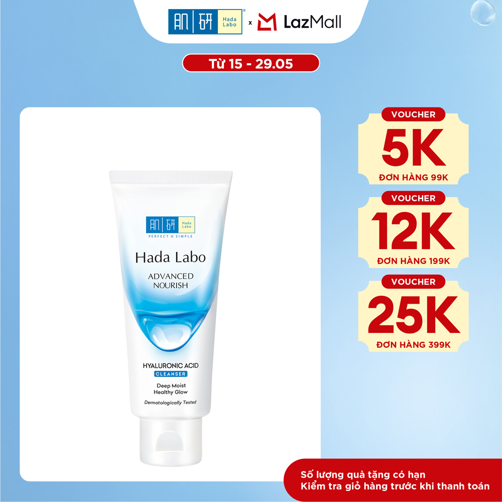 Sữa rửa mặt dưỡng ẩm tối ưu Hada Labo Advanced Nourish Cleanser 80g