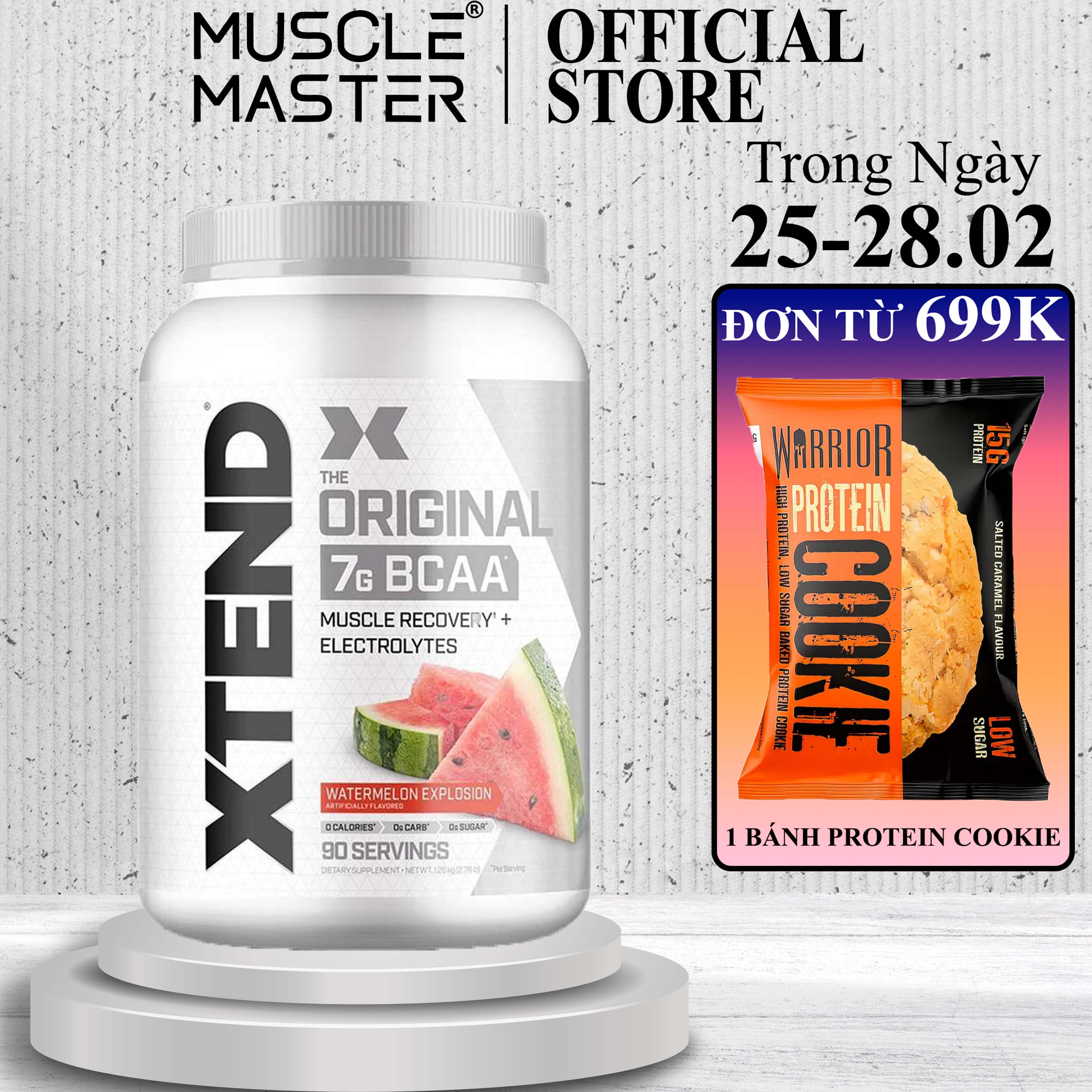 Thực phẩm bổ sung phục hồi cơ xtend bcaa 90 lần dùng