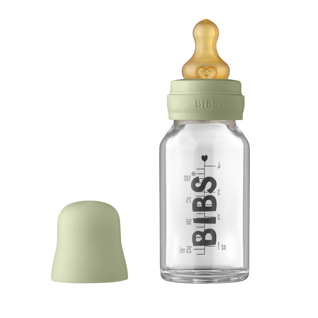 Set Bình Sữa Cho Bé BIBS Chính Hãng Chất Liệu Thủy Tinh Dung Tích 110ml/225ml