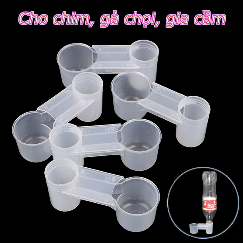 Máng uống tự động nút chai cho chim, gà, núm uống tự động gia cầm , chén uống nước cho gà chọi