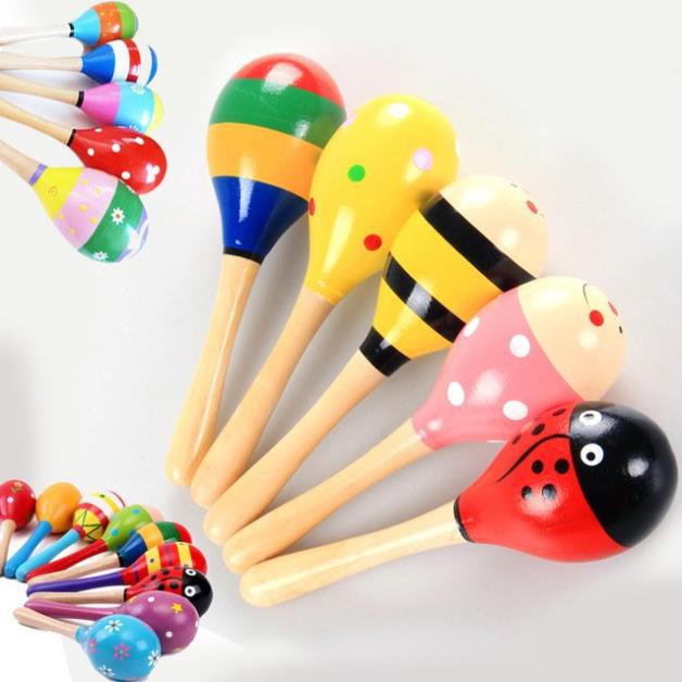 Lục lạc gỗ tròn size to cho bé 19cm