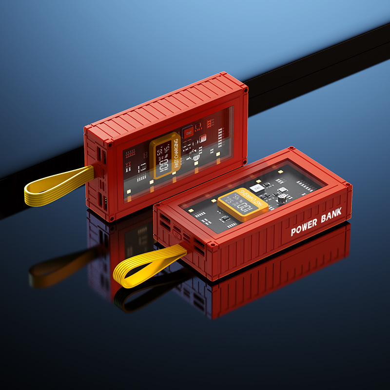 Container sạc dự phòng công suất lớn di động 5 cổng sạc cho Apple Huawei Xiaomi oppo dung lượng điện thoại 20000mAh siêu sạc flash