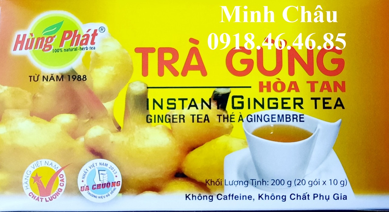 [HCM]Trà Gừng Hòa Tan Hùng Phát 20 gói