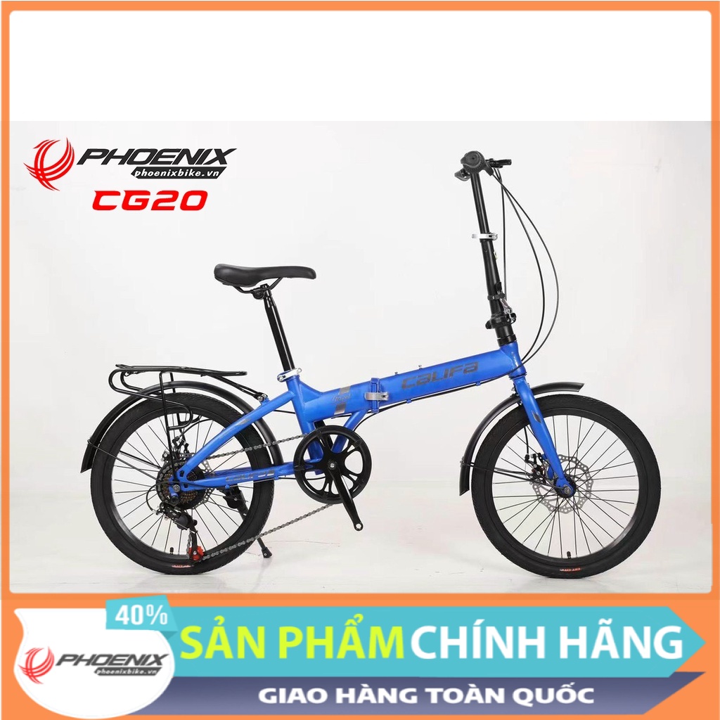 Xe đạp gấp 20 inch Califa CG20 6 tốc độ 2024