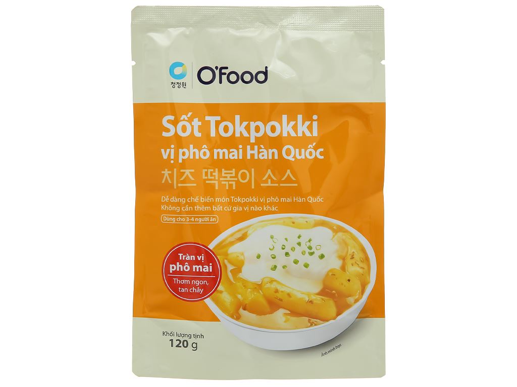 O’FOOD (gói 120g / VỊ PHÔ MAI) SỐT BÁNH GẠO VỊ PHÔ MAI HÀN QUỐC Daesang Cheese Tokpokki Sauce