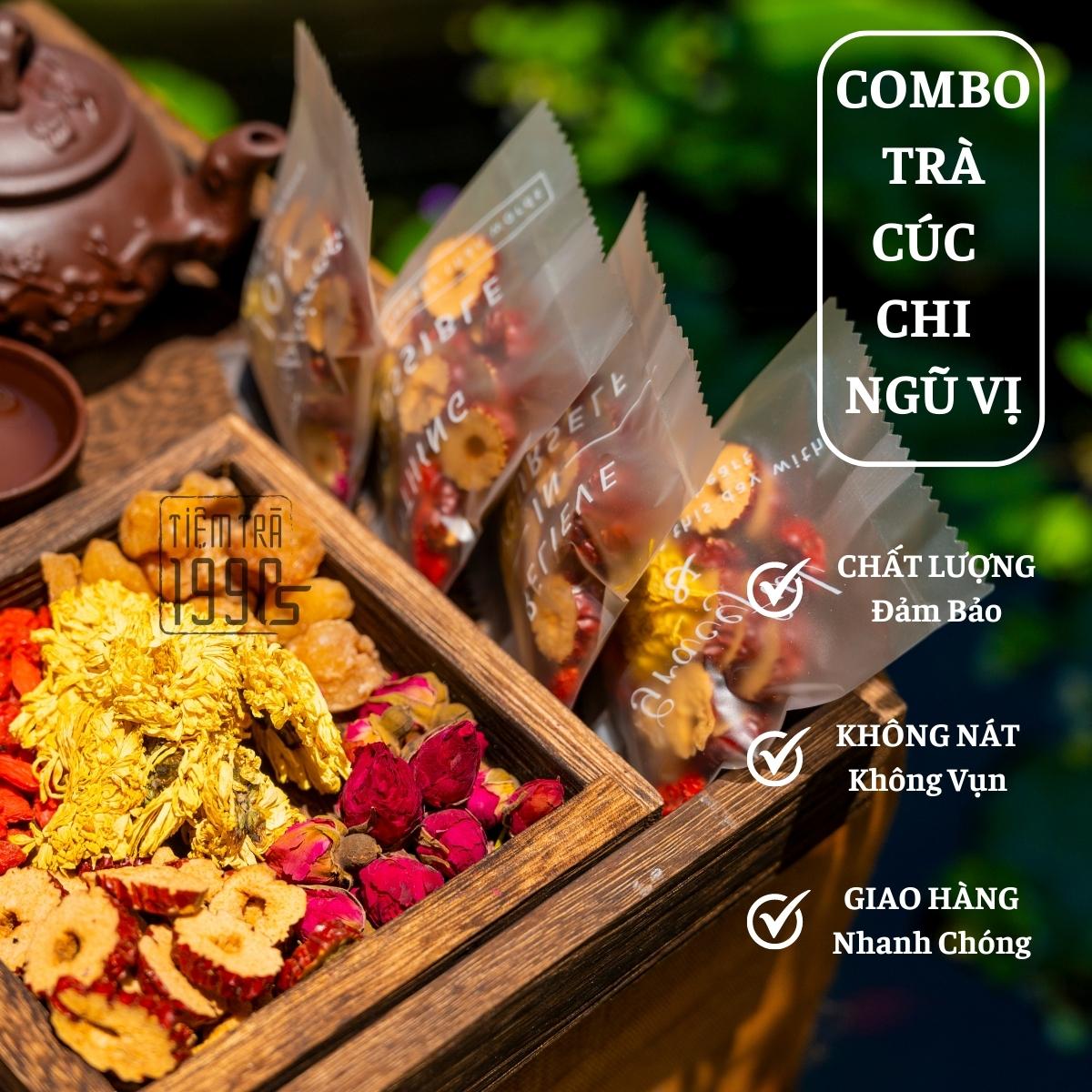 Combo 20 gói trà cúc chi ngũ vị thơm ngon trà thảo mộc tiệm trà 1990s