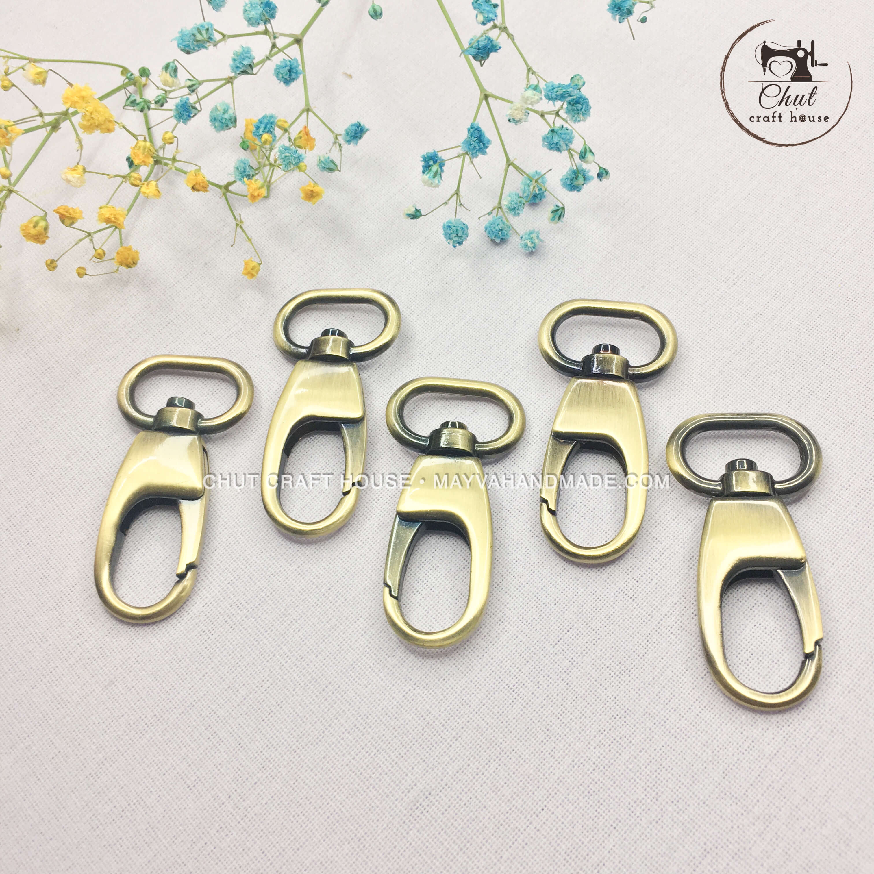 Móc càng cua mập 2cm đồng Atimon