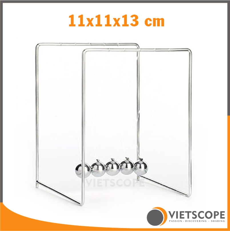 [HCM]Con lắc Newton khung kim loại size nhỏ 11x11x13 cm - Bóng thép 1.5 cm