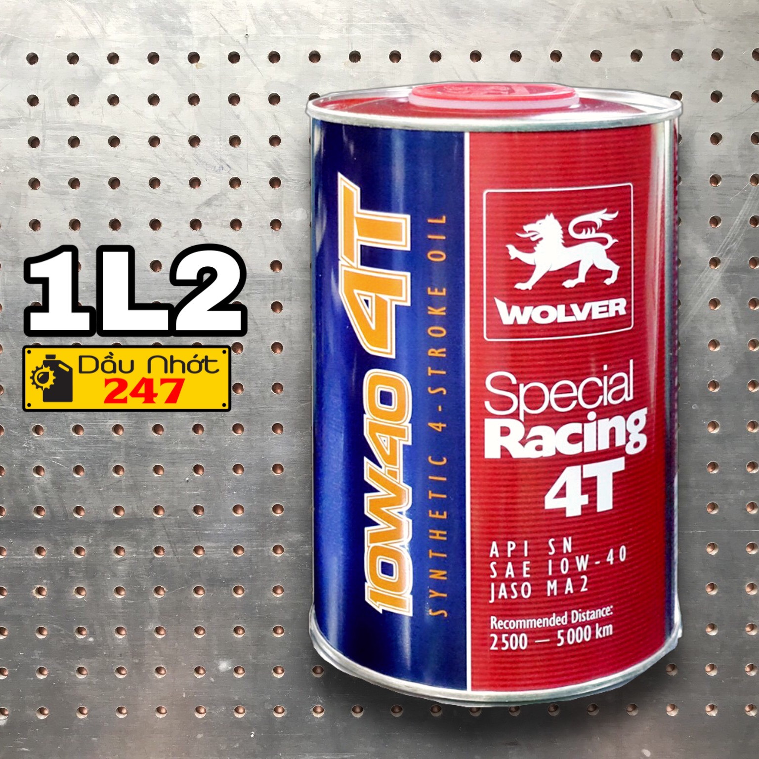 Combo 1L2 Dầu nhớt Wolver Special Racing 10W40