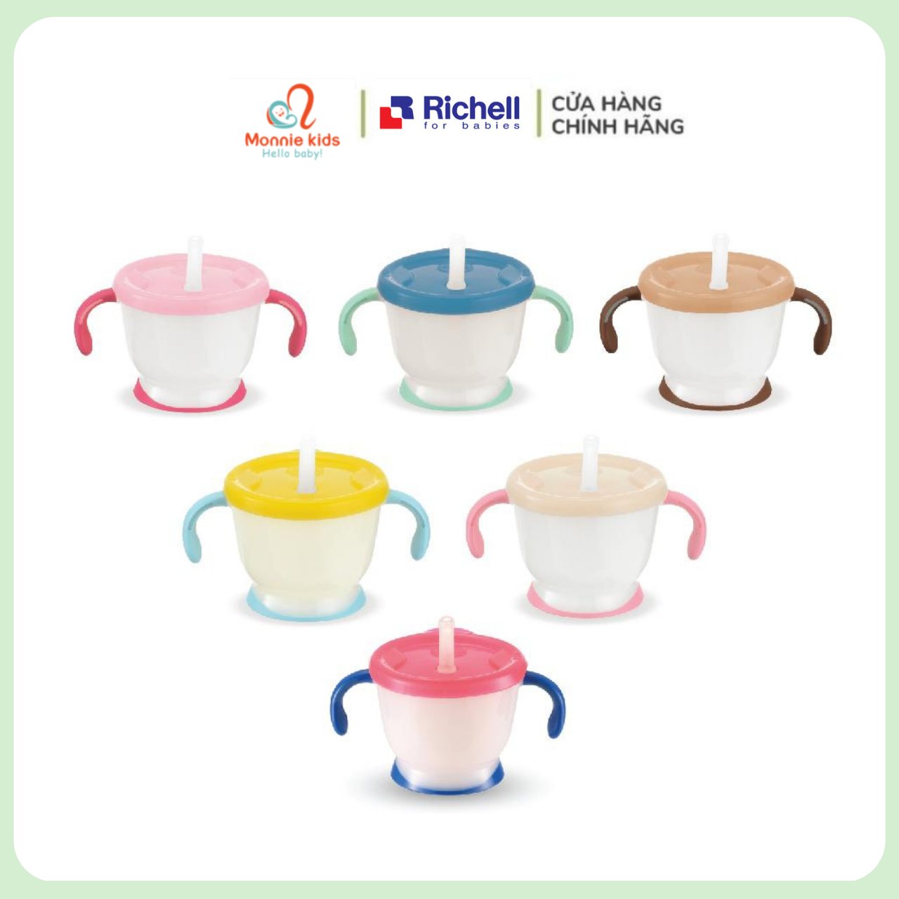 Cốc tập uống 3 giai đoạn richell rc41012 6m+ 150ml