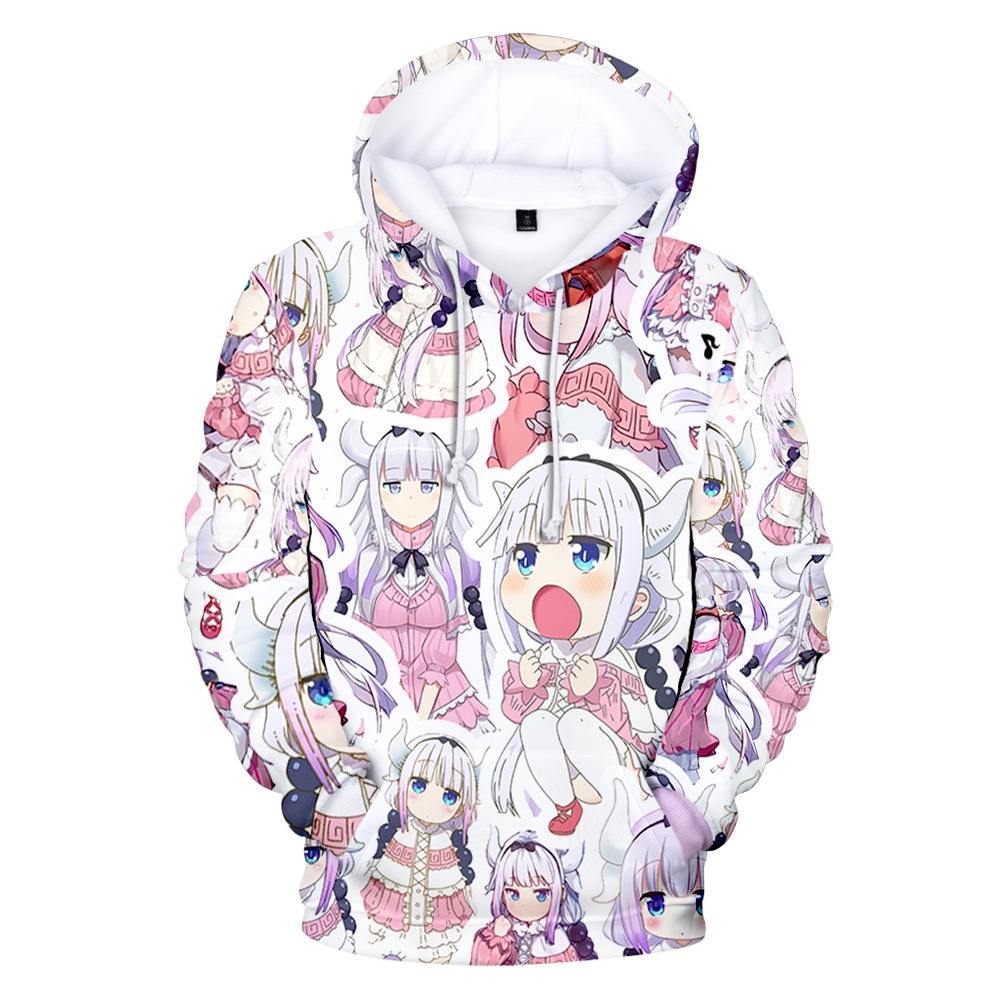 Miss Kobayashi 39;s Dragon Maid Kanna Kamui Cosplay Hoodie Hip Hop Graphic Sweatshirt Poleron Hombre