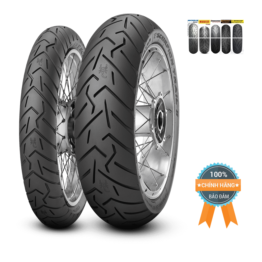 Vỏ pirelli scorpion trail 2 120/170/180/190 mâm/vành 17/19 inch , không ruột