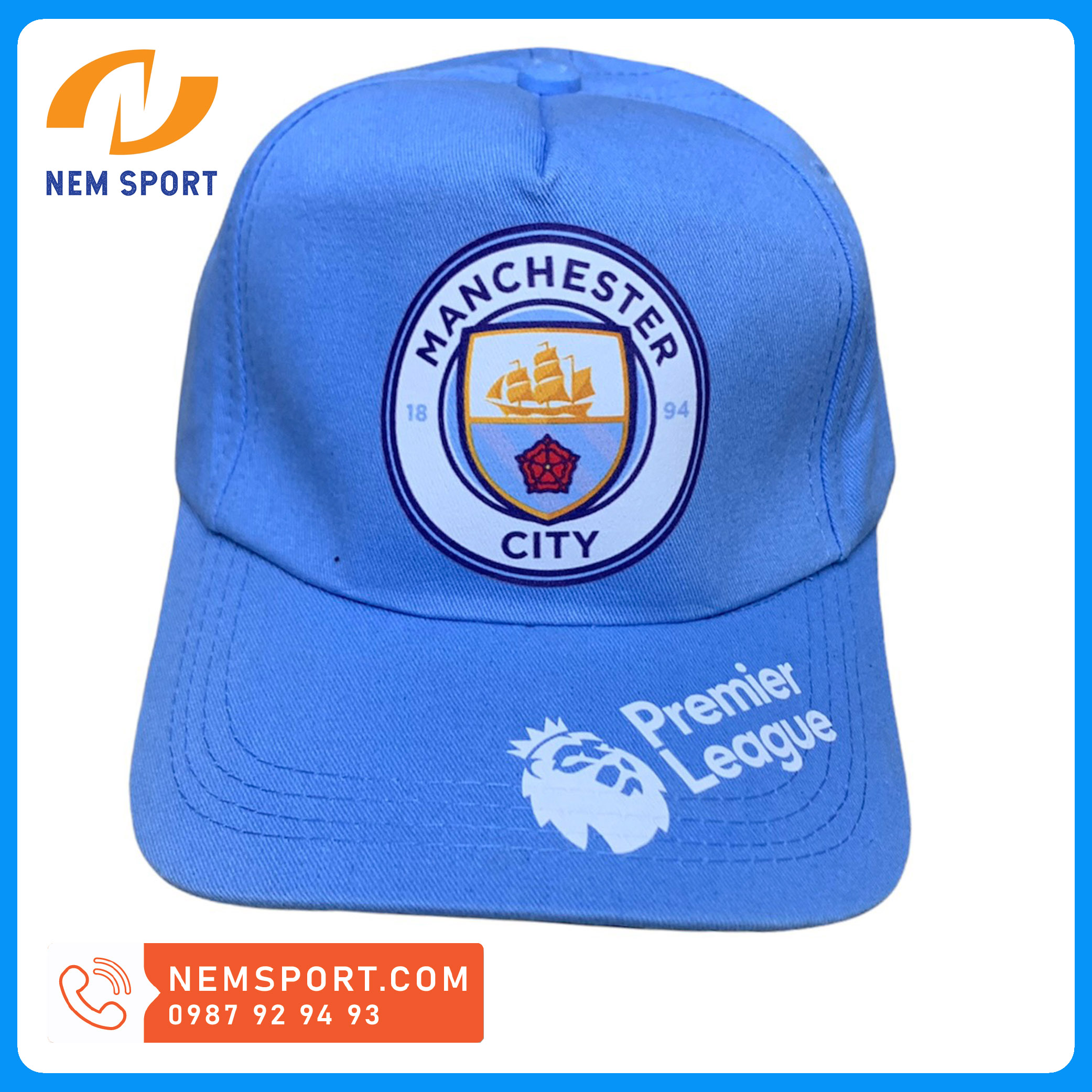 Nón thể thao clb manchester city mới, nón mũ thể thao nam nữ đẹp