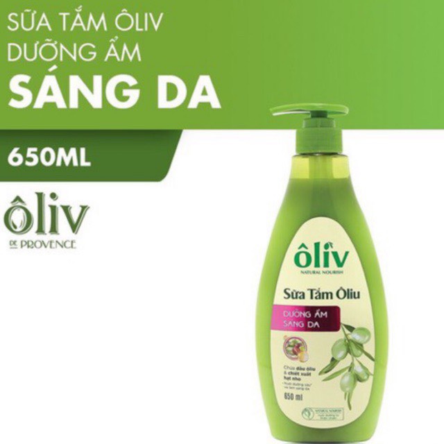 [HCM]Sữa Tắm Ôliv 650ml Dưỡng Ẩm Sáng Da (Tặng)