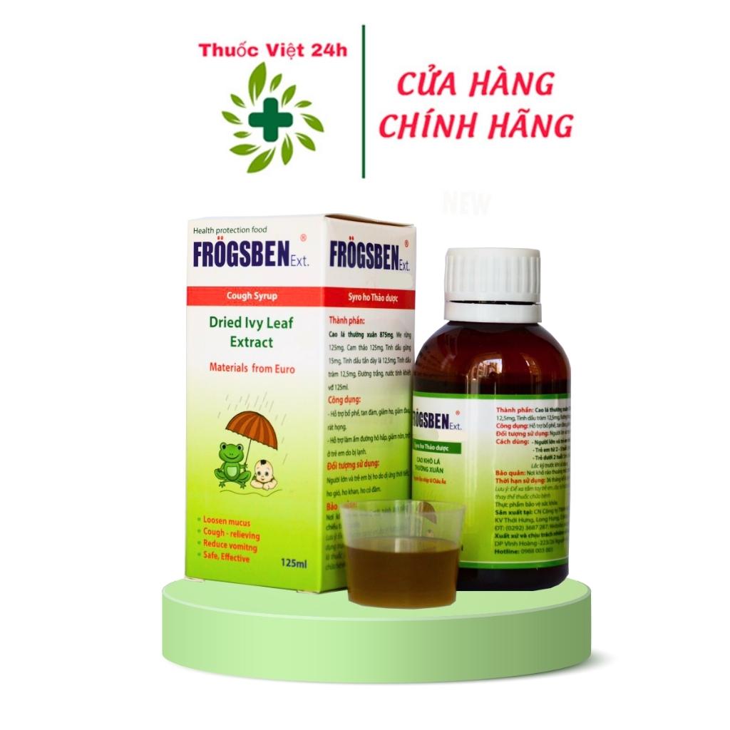 Siro ho thảo dược frogsben ext - hỗ trợ giảm ho, giảm đờm, giảm đau họng