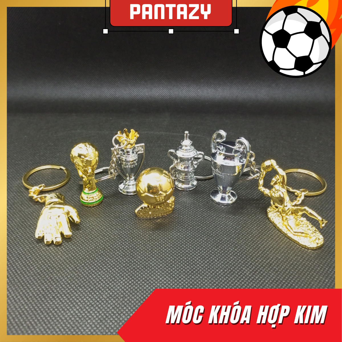 Móc khóa - Cúp bóng đá hợp kim - Cúp châu âu World cup