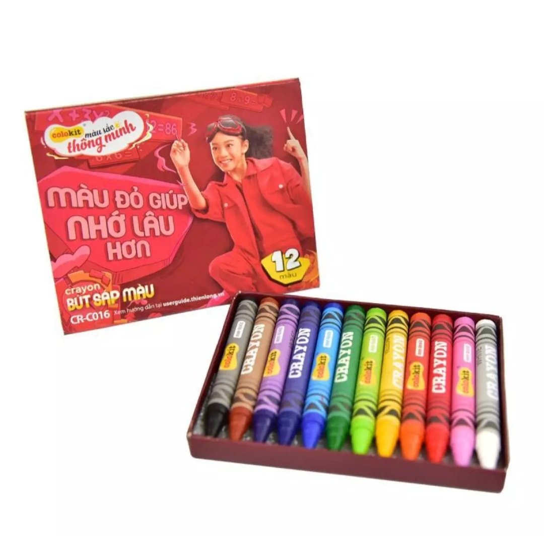 Bút Sáp Dầu 12 màu Colokit Thiên Long Học sinh