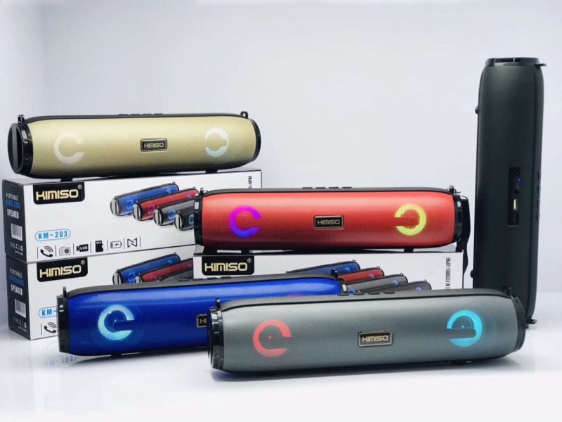 [HCM][ XẢ KHO ]LOA BLUETOOTH KIMISO KM-203- BASS CỰC BAY- LOA NEW 2020 - KÈM DÂY ĐEO-LOA NGHE NHẠC XÁCH TAY KIMISO KM-203 ĐÈN LED CẢM ỨNG THEO NHẠC