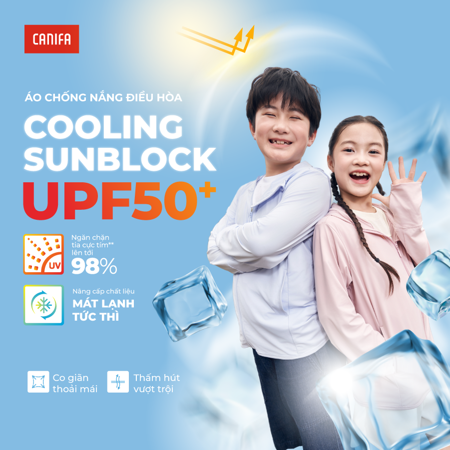 [20H 9-12.10 VOUCHER TỚI 500K] Áo chống nắng unisex trẻ em CANIFA có mũ, kéo khoá, túi 2 bên BST 2025 mới nhất 3OT25S001