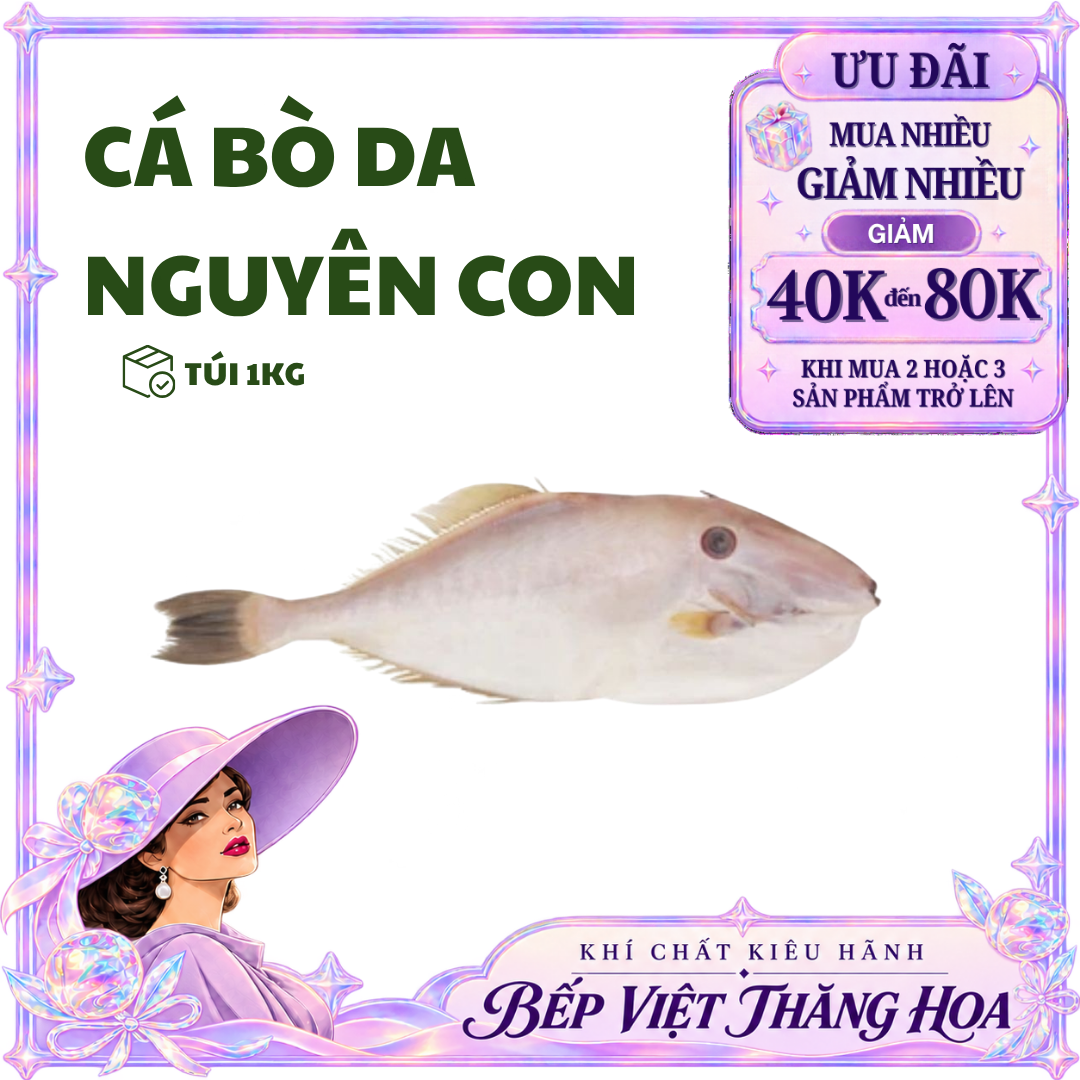 [HỎA TỐC HCM] Cá Bò Da nguyên con - Túi 1Kg tươi sống, chất lượng cao, an toàn, giao hàng nhanh chóng.