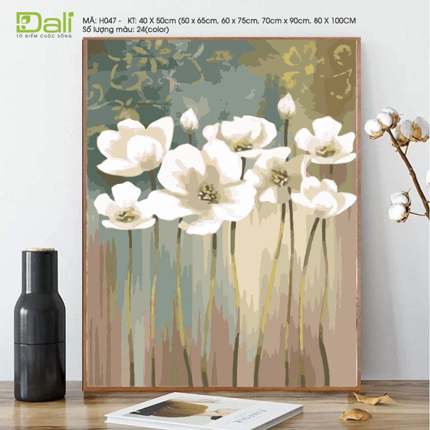 Tranh sơn dầu số hóa Tranh Hoa H047