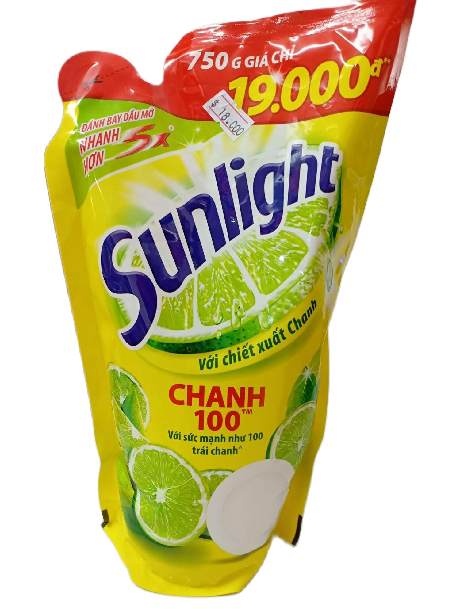 [HCM]HCM. 2 nước rửa chén túi sunlight chanh 750ml