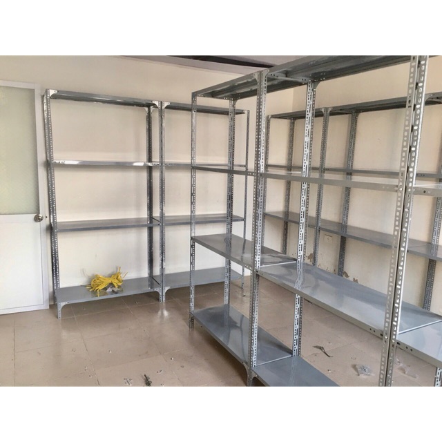 Kệ sắt v lỗ 4 tấm dài 100cm x rộng 50cm x cao 120cm