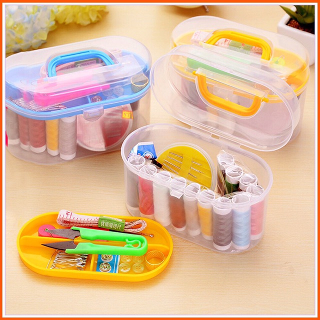 Hộp kim chỉ phụ kiện may vá đa năng 55 món | Shopee Việt Nam
