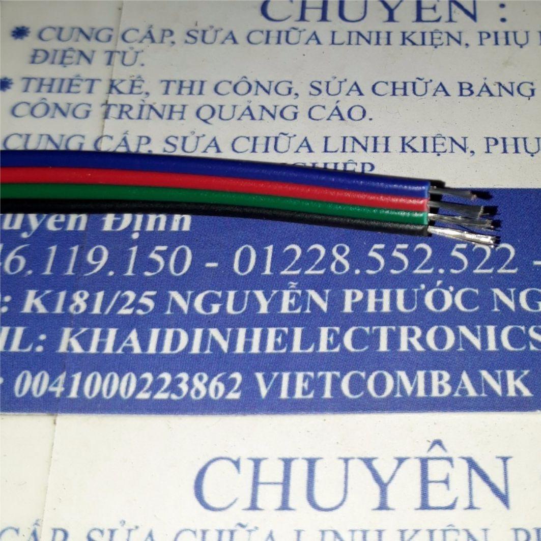 5 mét dây ĐIỆN nối led RGB 4P 4 sợi, 4 màu 22AWG kde4010