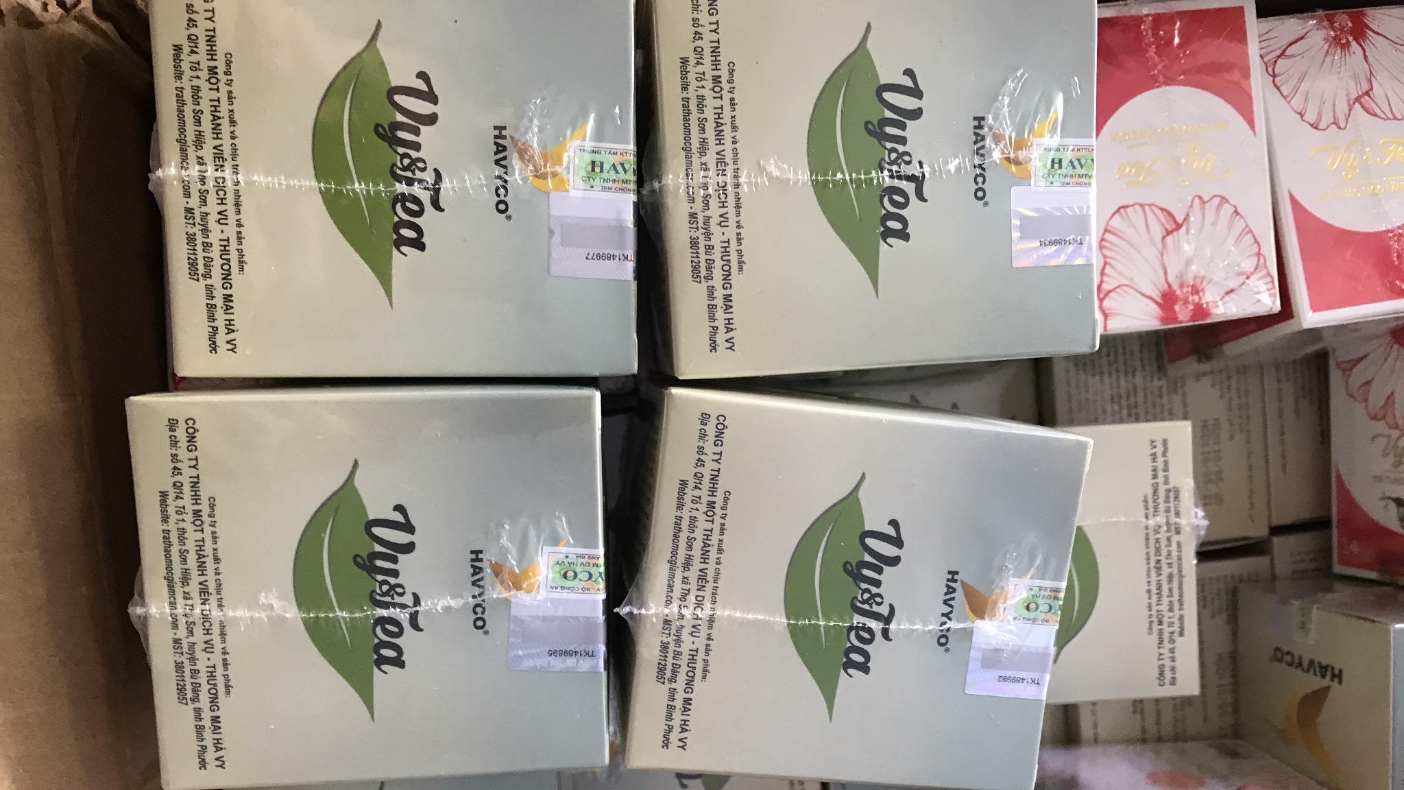 Combo 02 hộp Trà Giam Cân Vy và tea - Hàng mới cập nhật liên tục - Giảm cân VyTeaa (đủ tem, bao tetx hàng)