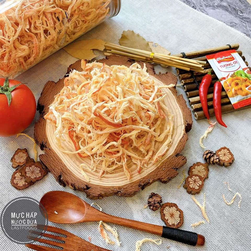 Hộp 250g khô mực hấp nước dừa - vietfood