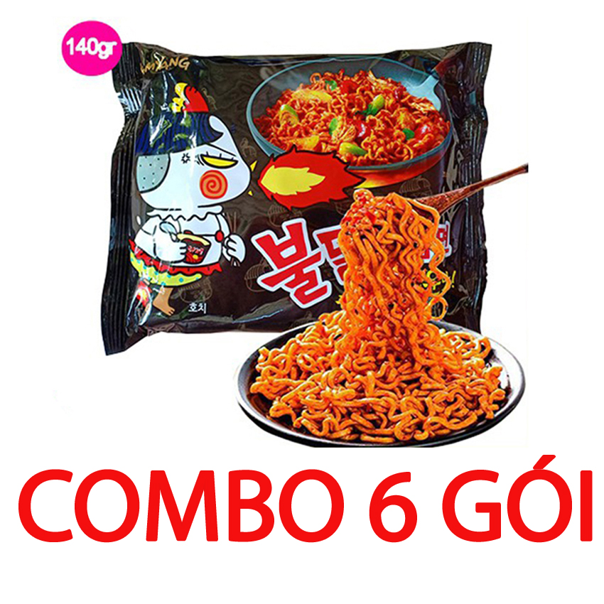 Mì Cay Hàn Quốc Samyang Vị Truyền Thống 6 Gói, Bán Chạy, Mỳ Cay HQ