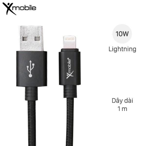 Cáp Sạc Iphone Xmobile Chính Hãng Spanker B Màu Đen
