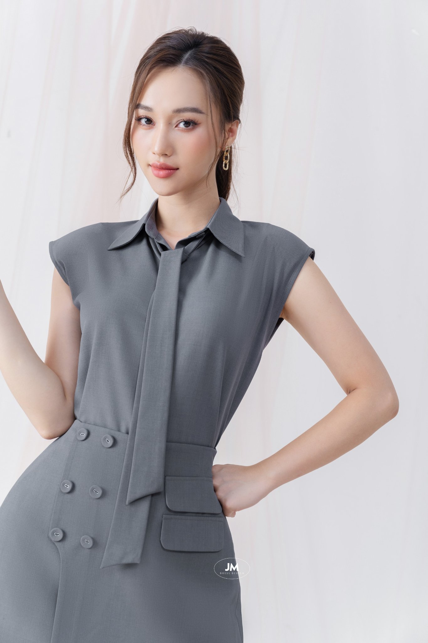 Jm dress desgin - áo vai chờm cổ nam không chân 2t40.2207pl