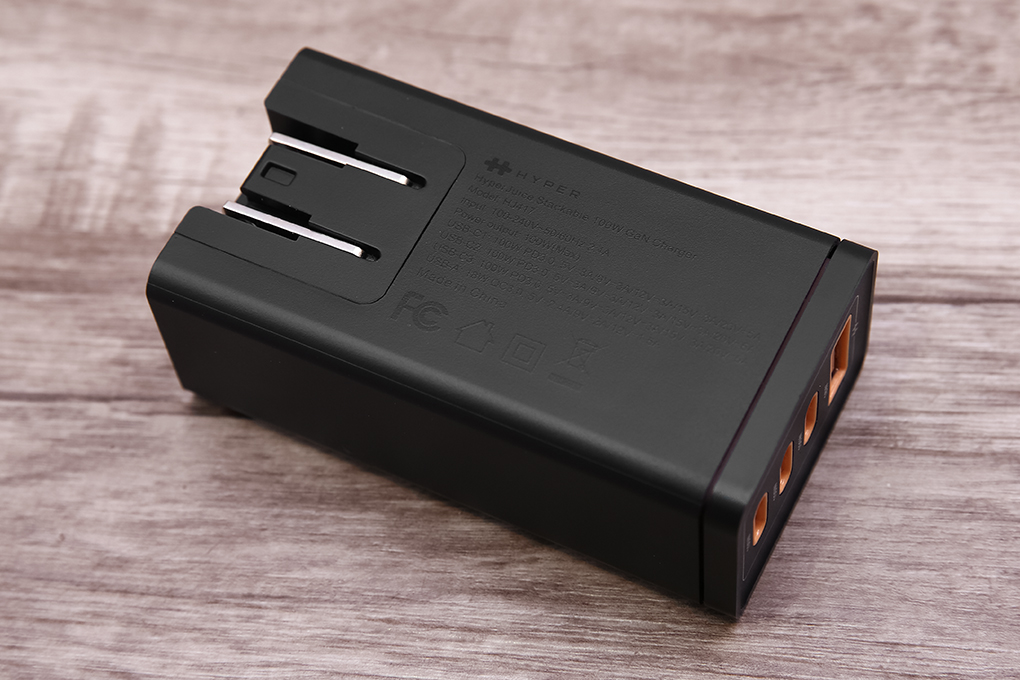 Adapter sạc 4 cổng type c pd qc3.0 gan 100w hypble h7 đen yuiôp