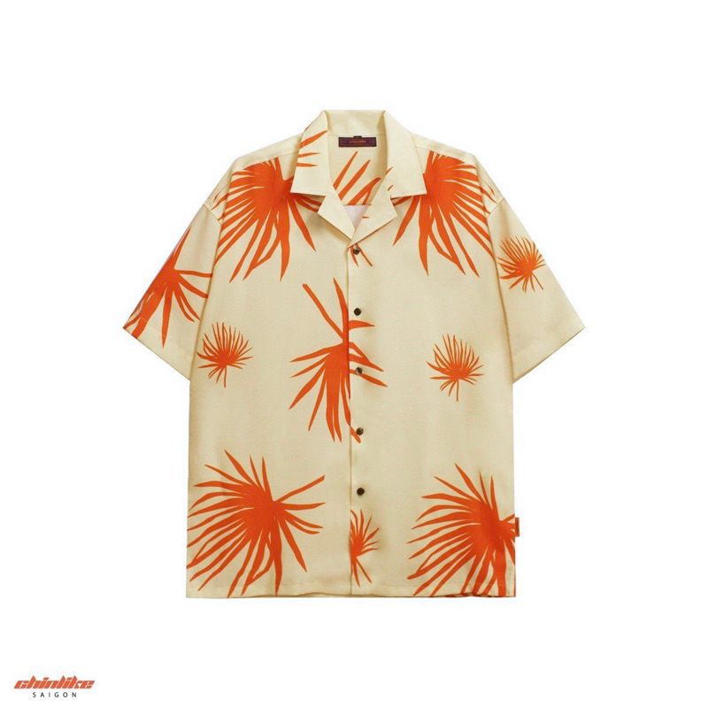 PALM LEAF Shirt-Sơmi hoạ tiết lá cọ