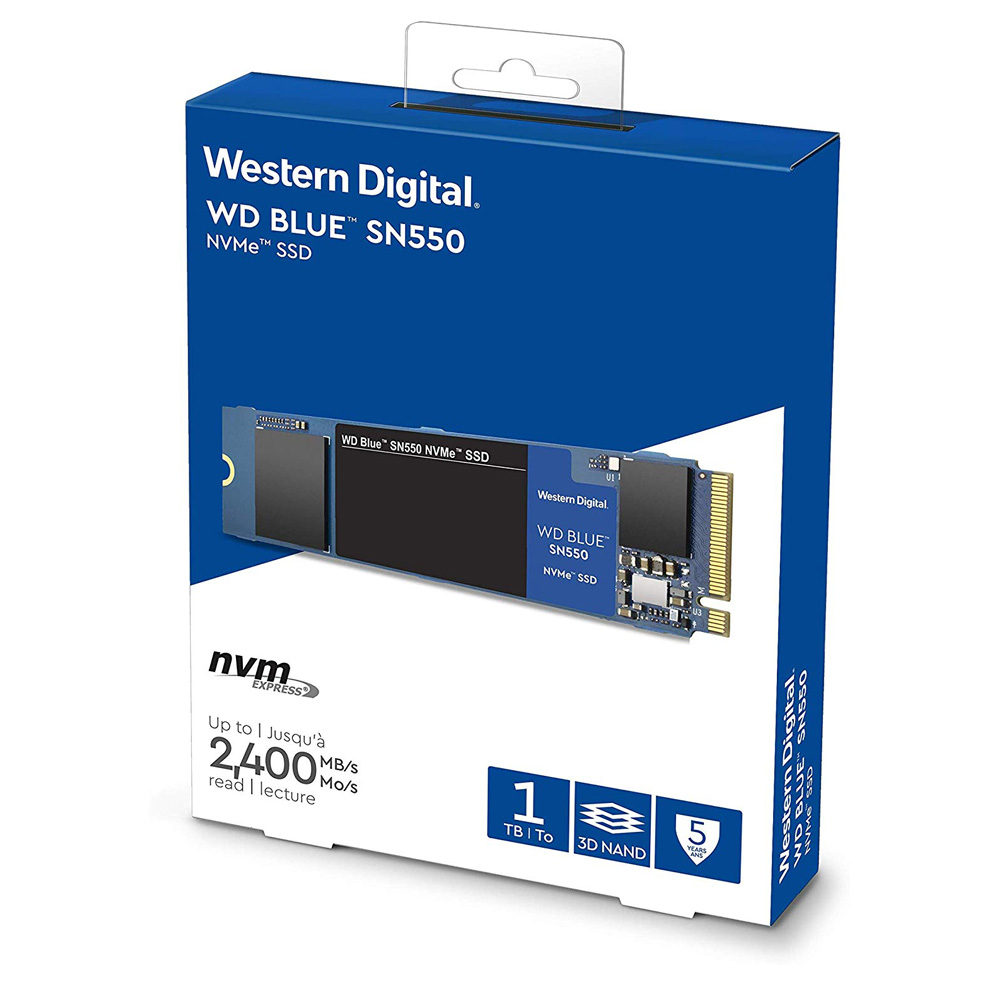 Ổ cứng SSD Western Digital Blue SN550 PCIe Gen3 x4 NVMe M.2 1TB WDS100T2B0C - Tặng túi Eco Bag WDBlack chống nước